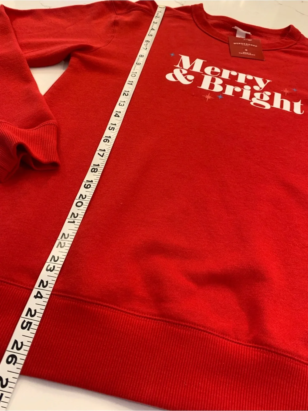 Red Holiday Sweatshirt “Merry & Bright